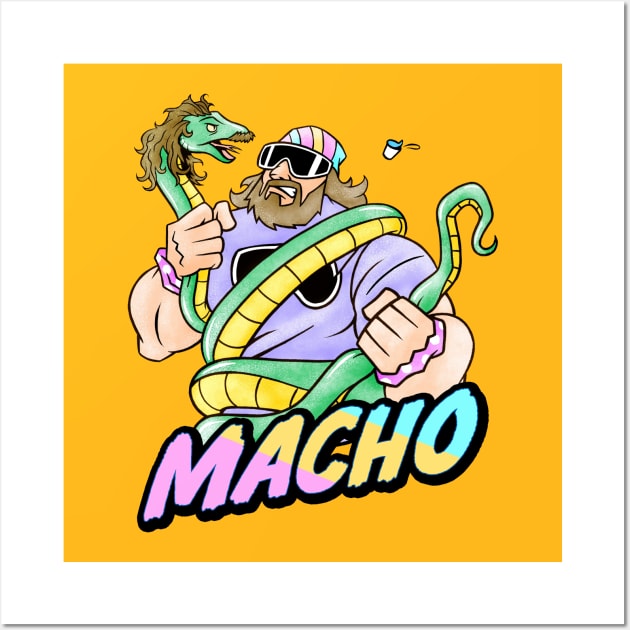 macho vs snake Wall Art by radiobooms